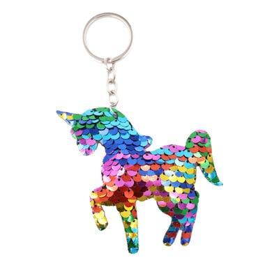 Einhorn Glitter Schlüsselanhänger