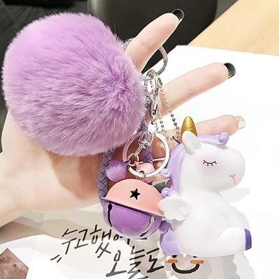 Schlüsselanhänger Einhorn Flauschig