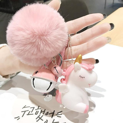 Schlüsselanhänger Einhorn Flauschig