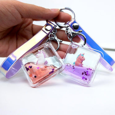 TE-Trend 12 Stück Einhorn Schlüsselanhänger Set – Glitzer Einhorn Anhänger Mit Pailletten – Unicorn Keychain Pack – Mädchen Mitgebsel – Einhorn Glitzer Schlüsselring