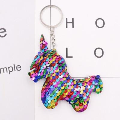 Einhorn Pailletten Schlüsselanhänger