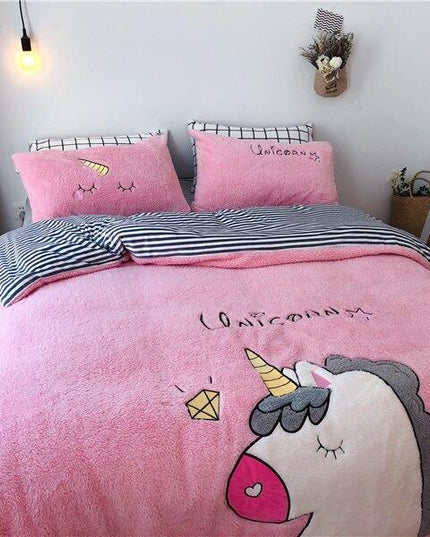 Einhorn Winter Bett Set