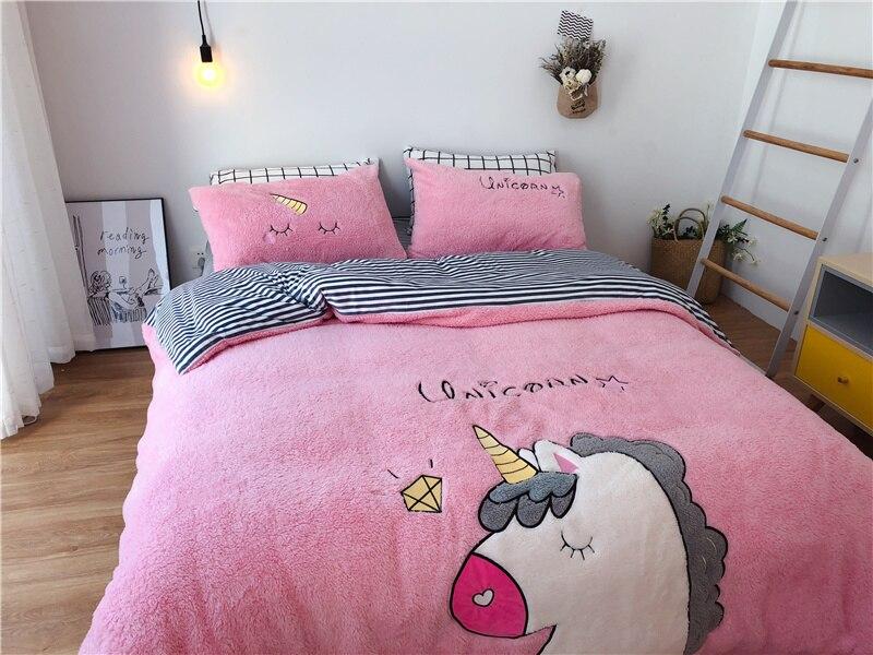 Einhorn Winter Bett Set