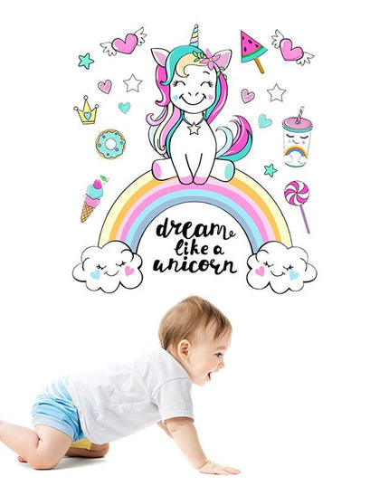 Aufkleber Einhorn Kinderzimmer Dekoration