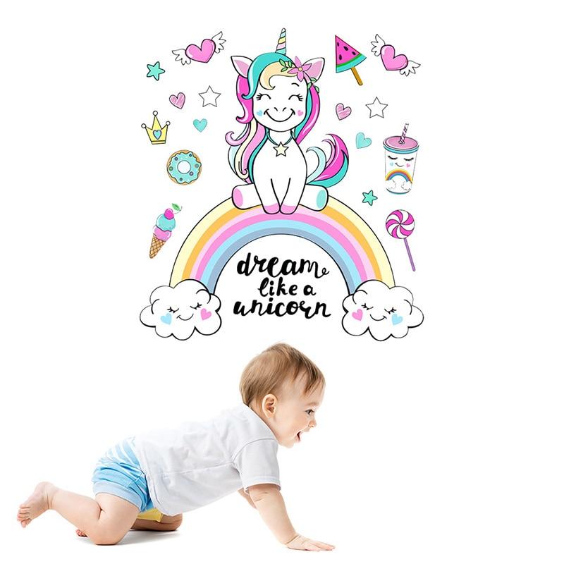Aufkleber Einhorn Kinderzimmer Dekoration