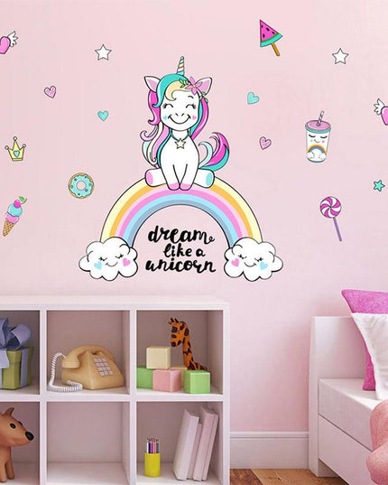 Aufkleber Einhorn Kinderzimmer Dekoration