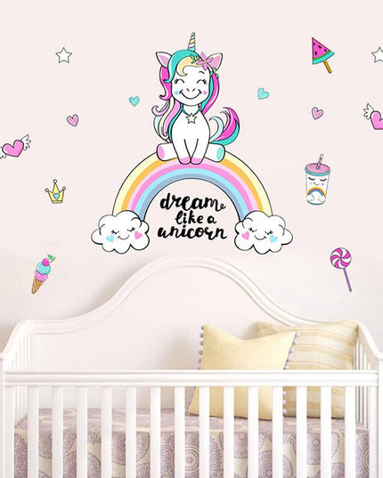 Aufkleber Einhorn Kinderzimmer Dekoration
