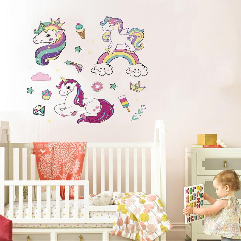 Einhorn Baby Wandaufkleber