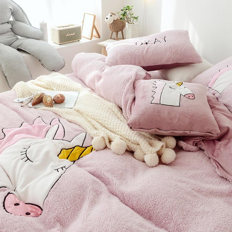Einhorn Bettwäsche Fleece