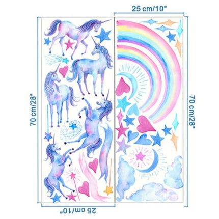 Einhorn Wandtattoo Regenbogen