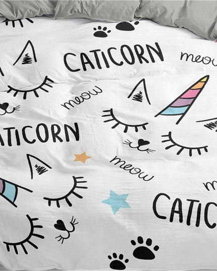 Bettbezug Einhorn Katze