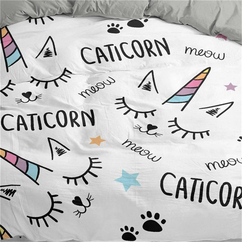 Bettbezug Einhorn Katze