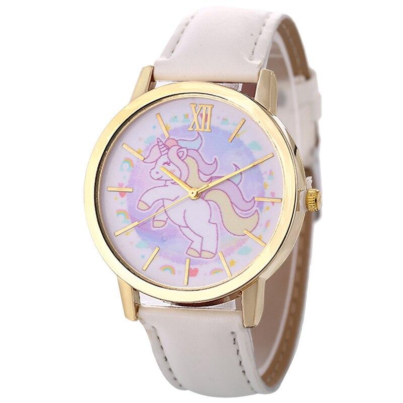 Einhorn Lederuhr für Mädchen