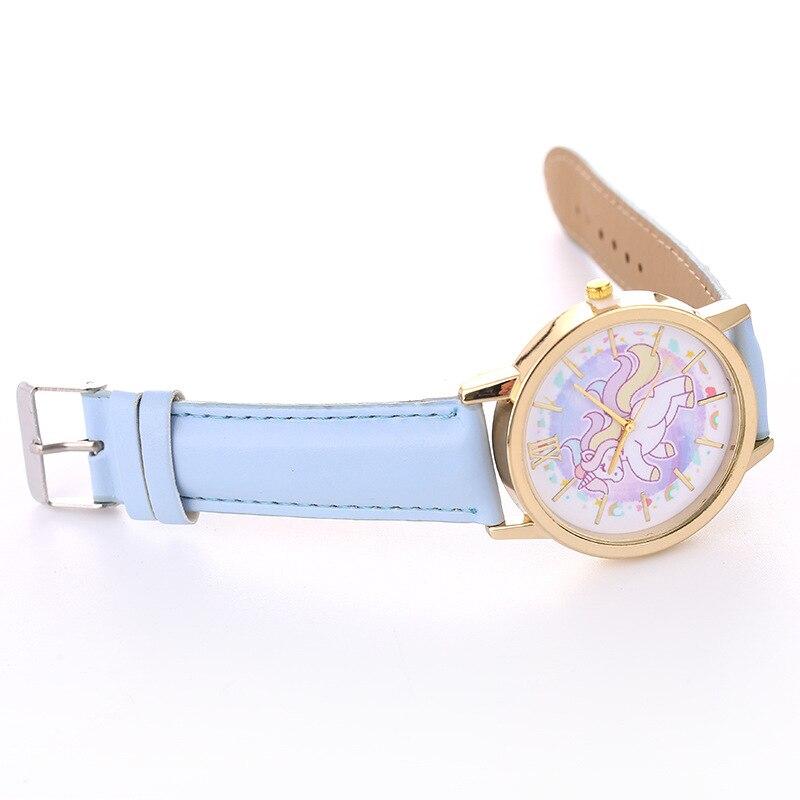 Einhorn Lederuhr für Mädchen