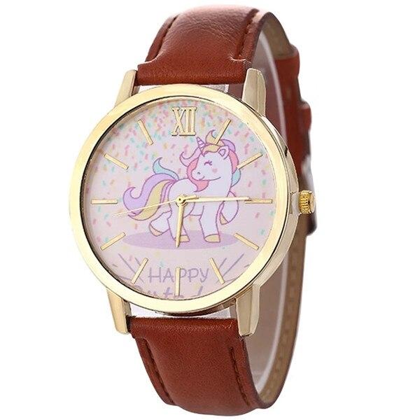 Einhorn Uhr Leder