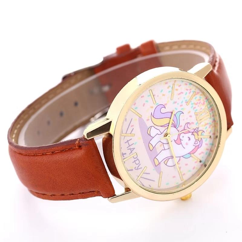 Einhorn Uhr Leder