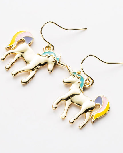 Einhorn-Ohrringe Gold