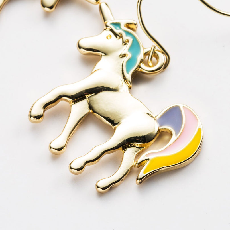 Einhorn-Ohrringe Gold