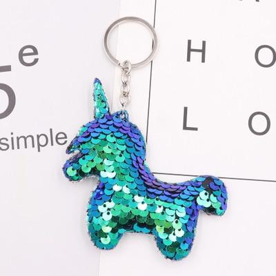 Einhorn Pailletten Schlüsselanhänger