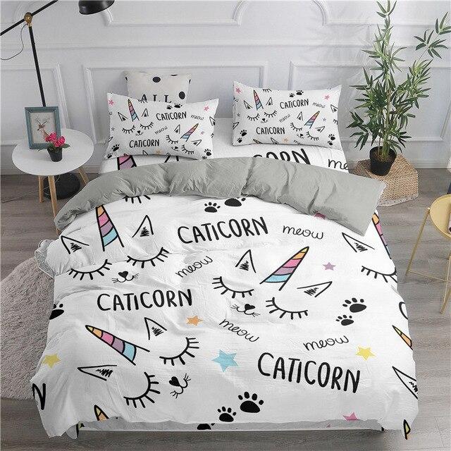 Bettbezug Einhorn Katze