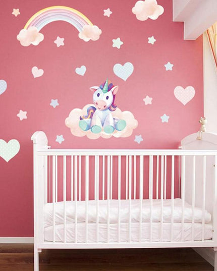 Einhorn Kawaii Wandaufkleber