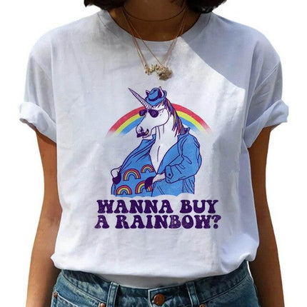Einhorn T-Shirt Regenbogen Verkäufer