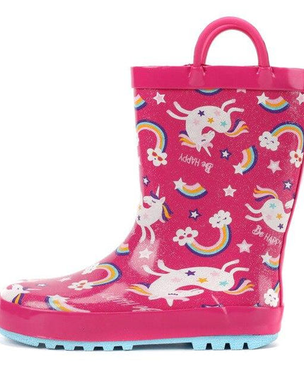 Regenstiefel Einhorn Regenbogen