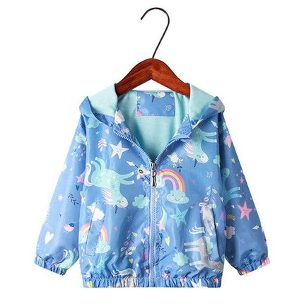 Mädchen Einhorn Fleece Jacke