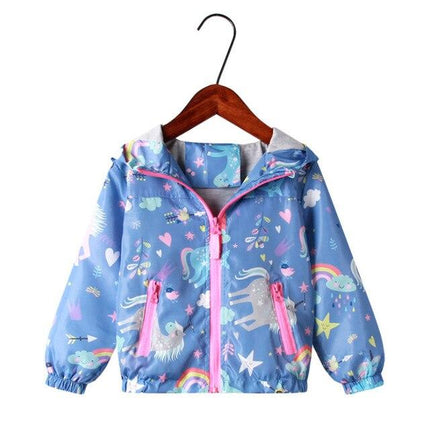 Blaue Einhorn Jacke