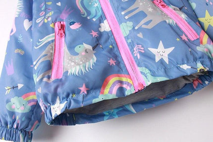 Blaue Einhorn Jacke