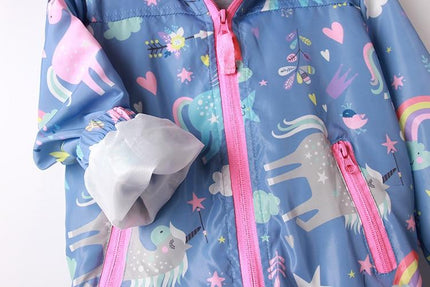 Mädchen Einhorn Fleece Jacke