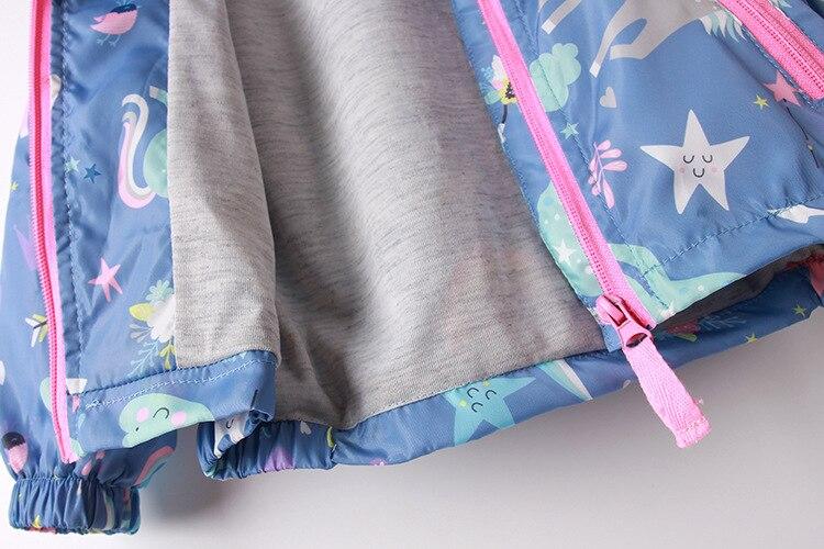 Mädchen Einhorn Fleece Jacke