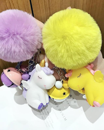 Schlüsselanhänger Einhorn Flauschig