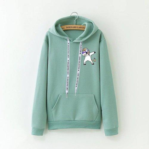 Einhorn Kapuzenpullover Frau Dab