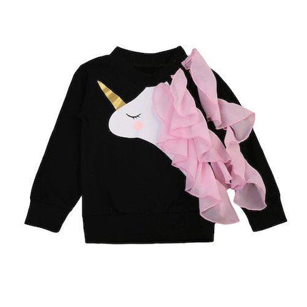 Einhorn Baby Pullover Kawaii Schwarz