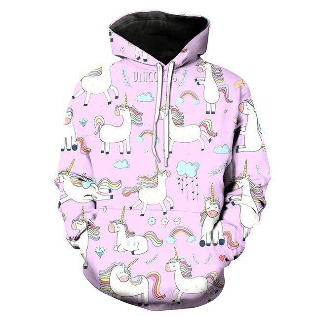 Einhorn Pullover Kinder Rosa