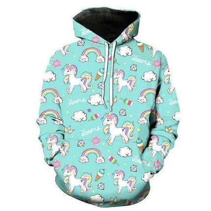 Einhorn Pullover Kind Grün