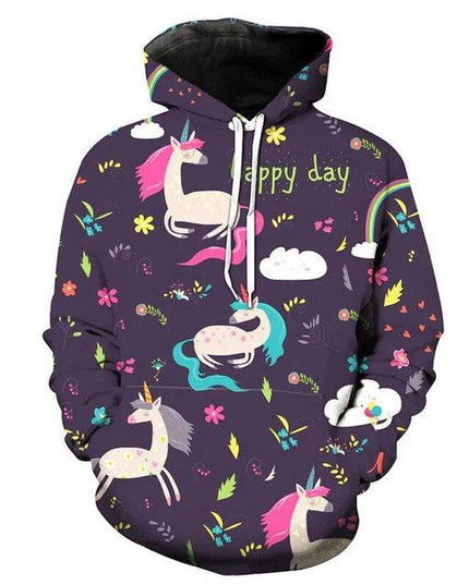 Kind Einhorn Pullover Violett
