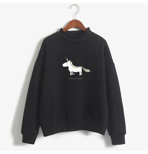 Kawaii Frau Einhorn Pullover