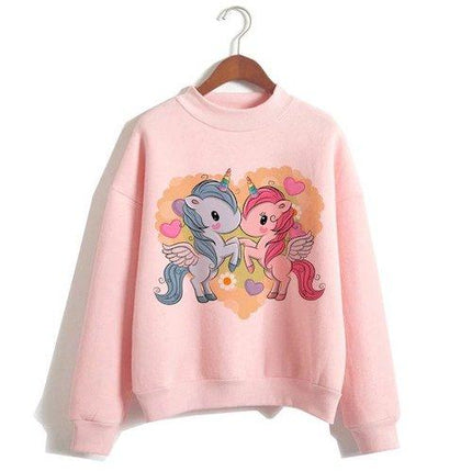 Einhorn Pullover Frau Rosa Liebe