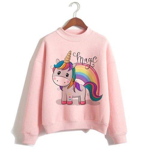 Magic Pink Einhorn Pullover Frauen