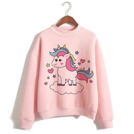 Frau Einhorn Pullover Rosa