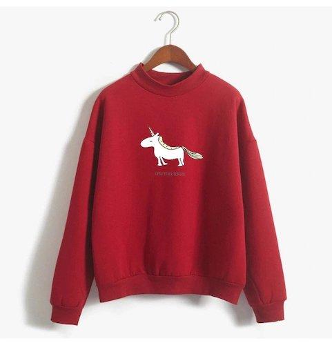 Kawaii Frau Einhorn Pullover
