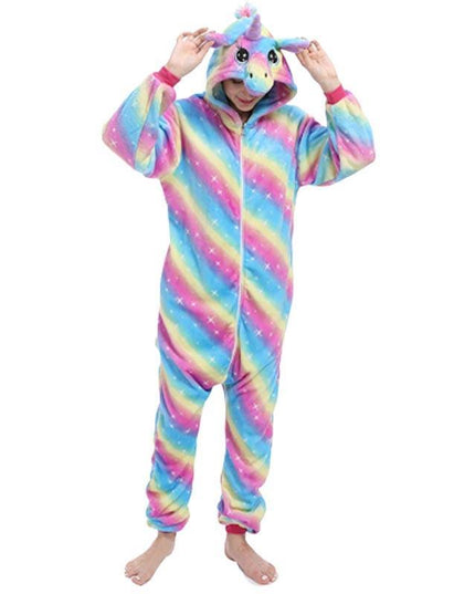 Bunte Erwachsene Einhorn Schlafanzug