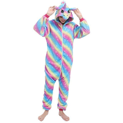 Bunte Erwachsene Einhorn Schlafanzug