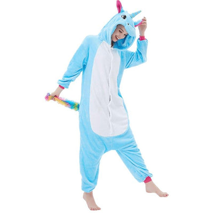 Damen Einhorn Pyjama Blau