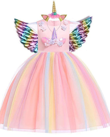 Buntes Einhorn Partykleid