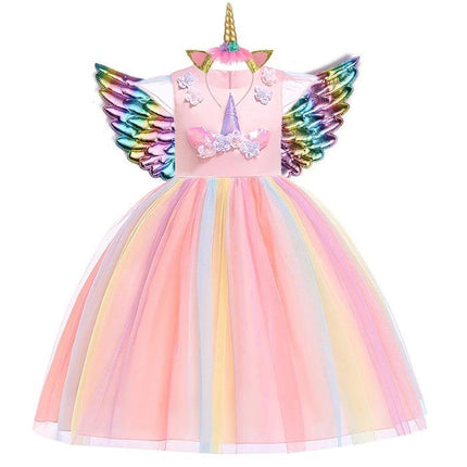 Buntes Einhorn Partykleid