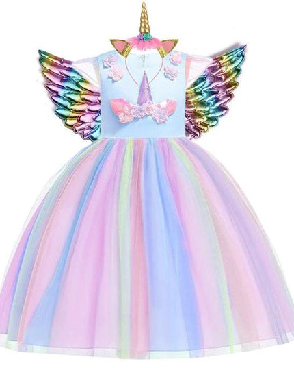 Buntes Einhorn Kleid Verkleidung