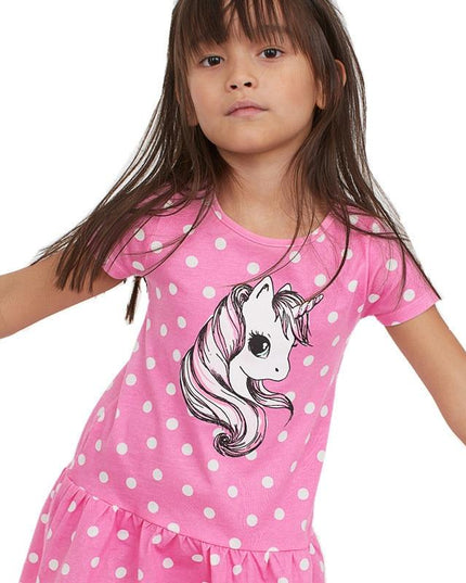 Mädchen Dot Einhorn Kleid